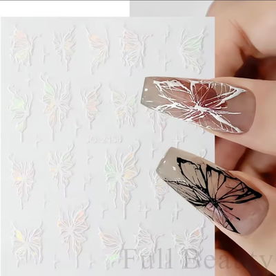 Sticker Mariposas Blancas 2454