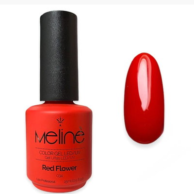 Semi Meline Red Flower 034