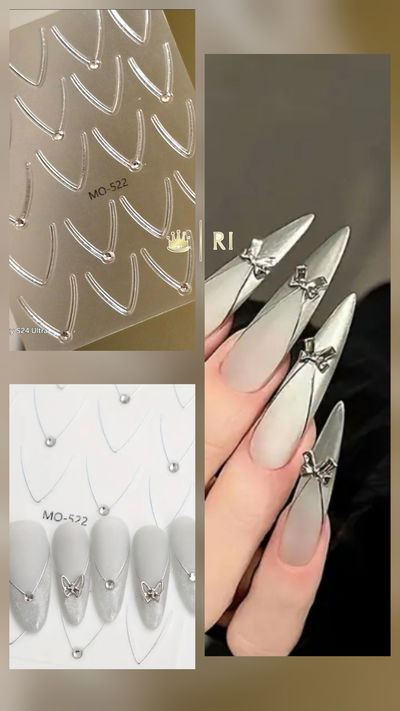 Sticker french con strass 522
