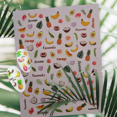 Sticker tropical frutas