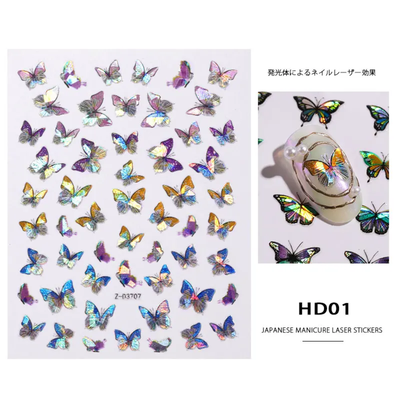 Sticker Holográfico Mariposas 3707