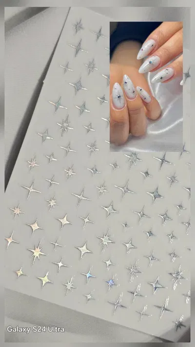 Sticker Estrellitas plata 964