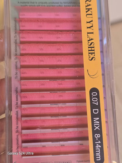 Pestañas YY 0.07 D Rosa Nagaraku Mix