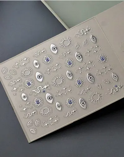 Sticker Ojo turco plata 2291