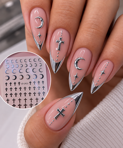 Sticker Lunas y Cruces silver 2411