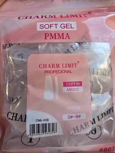 Tips Coffin Pre limados 500 pcs Charm limit