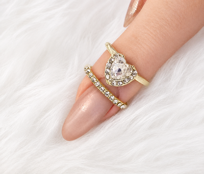 Anillo Oro regulable para Foto Cristales