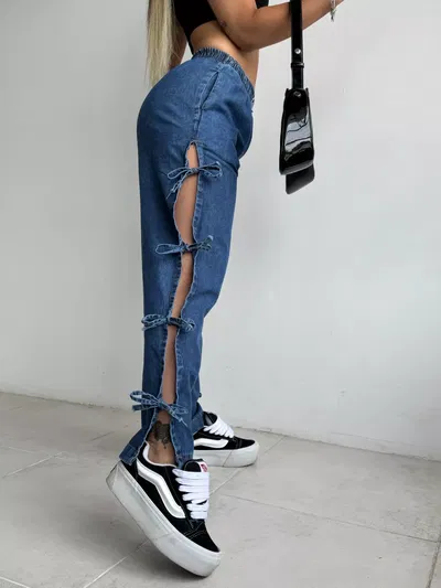 jogger blue bow LASLOCAS