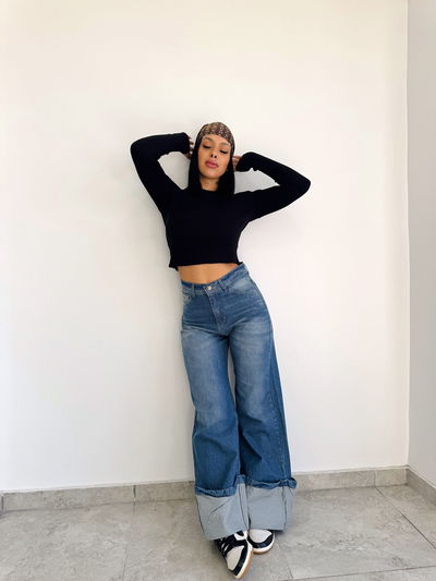 Wideleg steffy azul