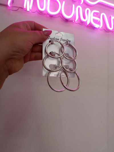 Aros argolla Marcia -pack de 3