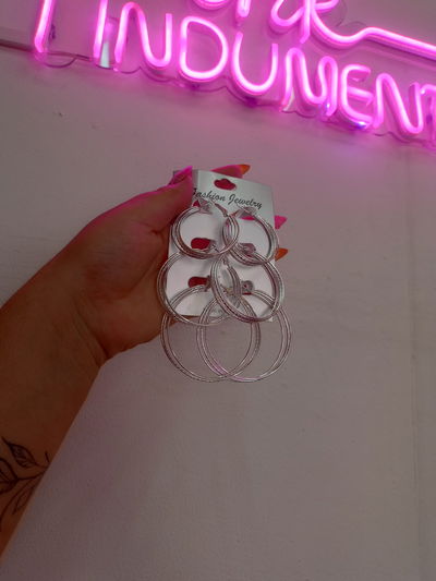 Aros argolla melanie- pack de 3