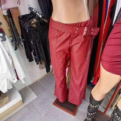 Pantalón Engomando con lazo y hebilla 