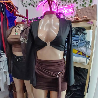 Top oxford laycra elastizada