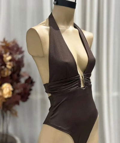 BODY MARILYN LAZO ACCESORIO U - MICROFIBRA - Choco