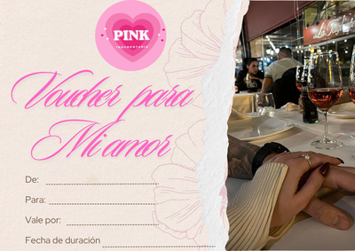 Voucher para tu pareja (ponele  el monto que quieras )