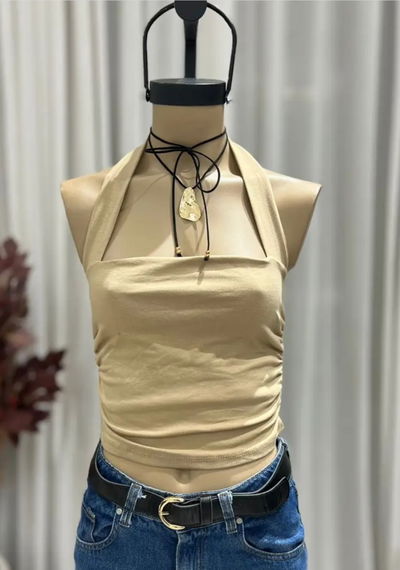 TOP KENDALL - ALGODON - Beige