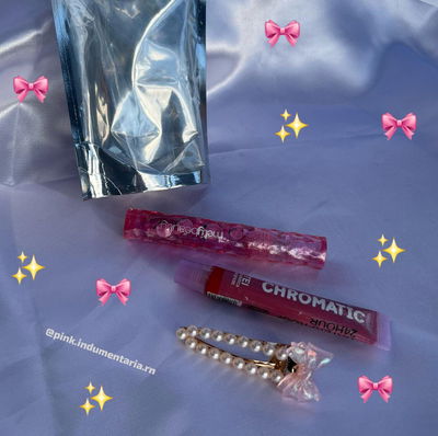 LIP COMBO LABIAL + GLOSS + HEBILLA MOÑO