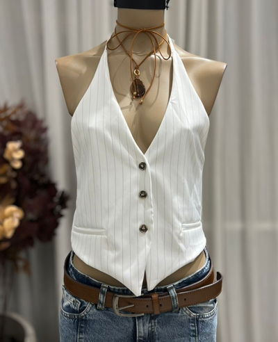 Chaleco sastrero con boton