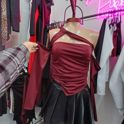 Top shein ml- Bordo