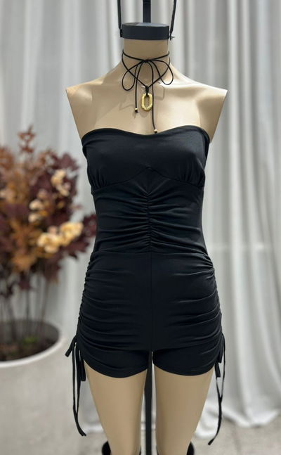 CATSUIT STRAPLESS FRUNCE – MODAL GAMUZADO