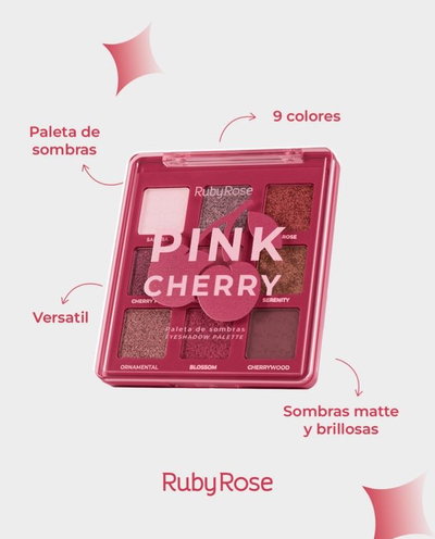 Paleta de Sombras Ruby Rose – Pink Cherry
