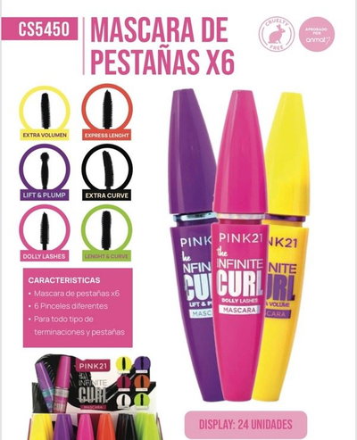 Máscara de Pestañas Infinite Curl – Pink21