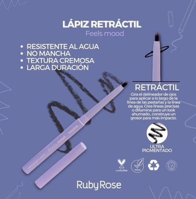 Lápiz Delineador Retráctil Feels Mood – Ruby Rose