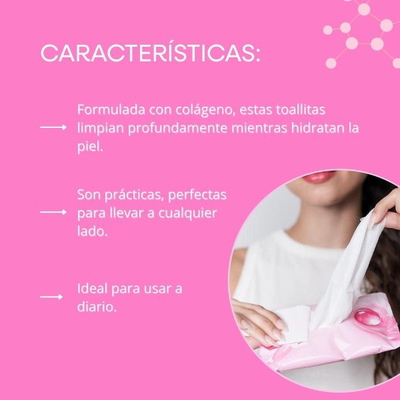 Toallitas Desmaquillantes con Colágeno – Mely Beauty