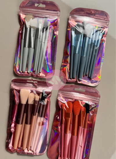 Set de Brochas con Estuche Holográfico – 7 piezas