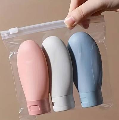 Set de Botellas de Silicona para Viaje