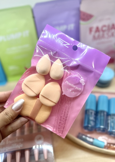 Set de Esponjas Puff y Cepillos para Pestañas