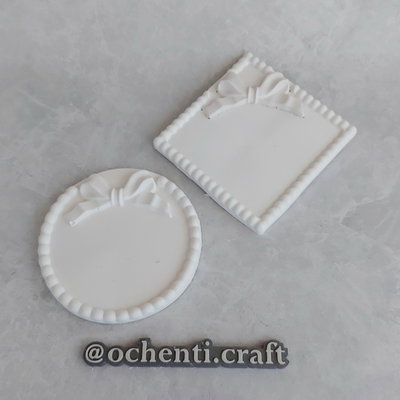 Posavasos Moñito y burbujas cuadrado