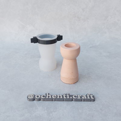 Portavelas - candelabro  cónico: molde muestra