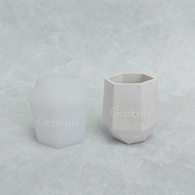 Florero/cuenco hexagonal: molde muestra