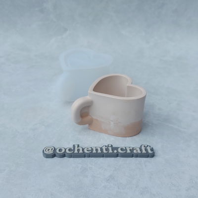  Cuenco taza corazón: molde muestra