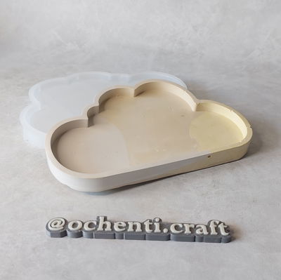 Bandeja nube con borde: molde muestra