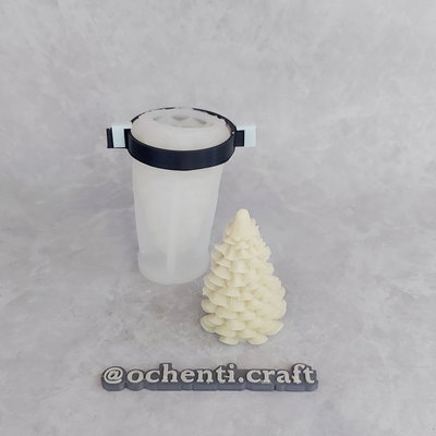 Arbolito de Navidad 3 ramitas redondeadas: molde muestra