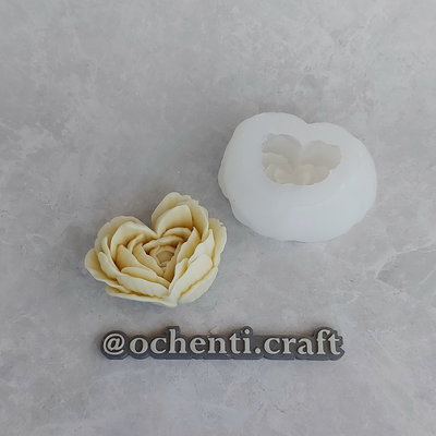 Rosita corazón: molde muestra