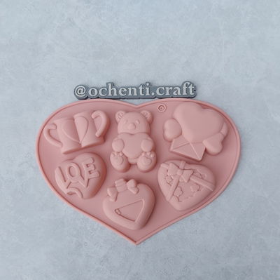 Placa Osito y corazones