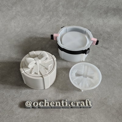Caja - Alhajero redondo con moñito 2