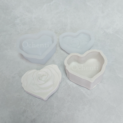 Caja Corazón Rosa: Molde muestra