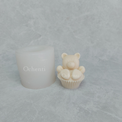 Osito Muffin sentado: Molde muestra