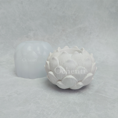 Portavela Flor de Loto grande: Molde muestra