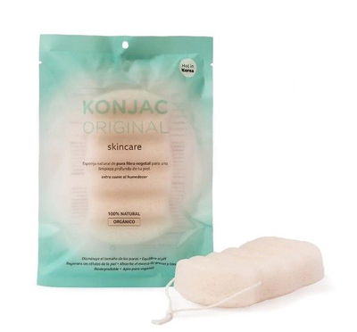 KONJAC Esponja Corporal Blanca  Original Natural