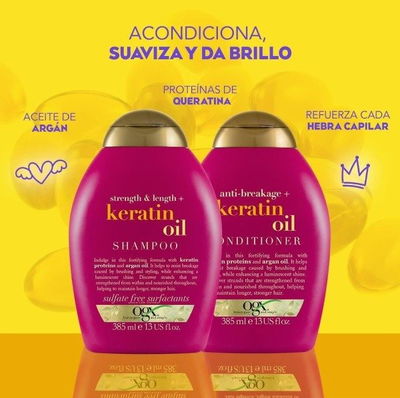 OGX Shampoo y Acondicionador Keratin Oil Antiquiebre y Anticaida