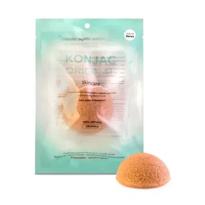 KONJAC Esponja Facial con Fina Arcilla Rosa Francesa Natural -PIEL SECA-