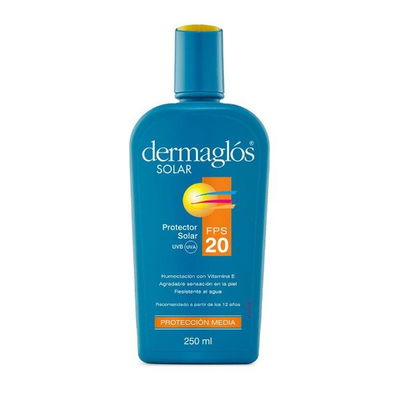 DERMAGLOS Solar FPS 20 Emulsion con Vitamina E 250 ml