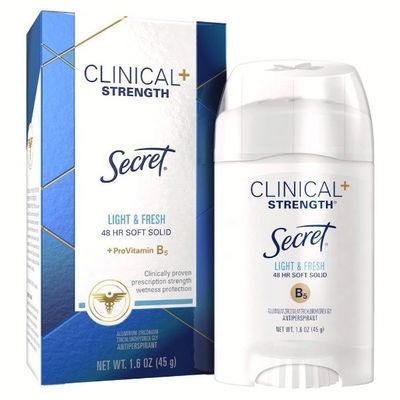 SECRET Desodorante Antitranspirante CLINICAL Semicremoso Light  Fresh 45gr