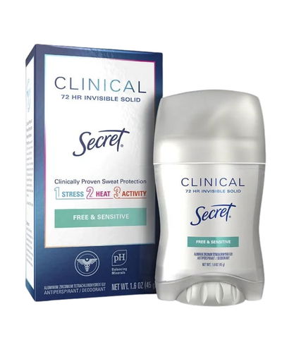 SECRET  Desodorante Antitranspirante Clinical pieles sensibles