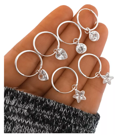Argollas cubanas con dije cubic